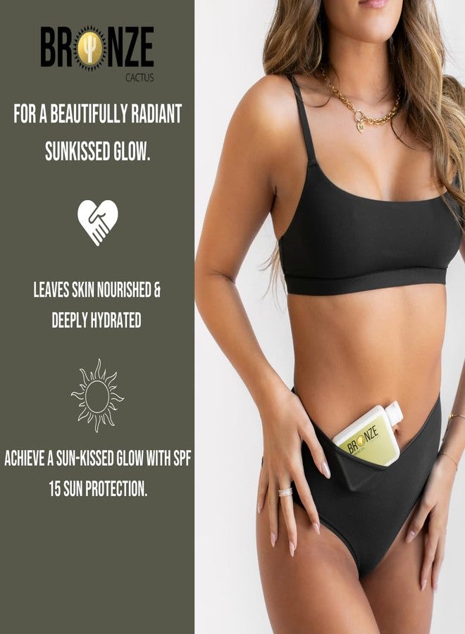 Bronze Cactus Sweet Orange Tanning Oil SPF 15 – Radiant, Hydrating Sun Oil | Vegan, Dermatologist Tested | Broad Spectrum UVA/UVB Defense | Vitamin E & Natural Seed Oils for Smooth Skin Glow 3.4fl.oz - Image 4